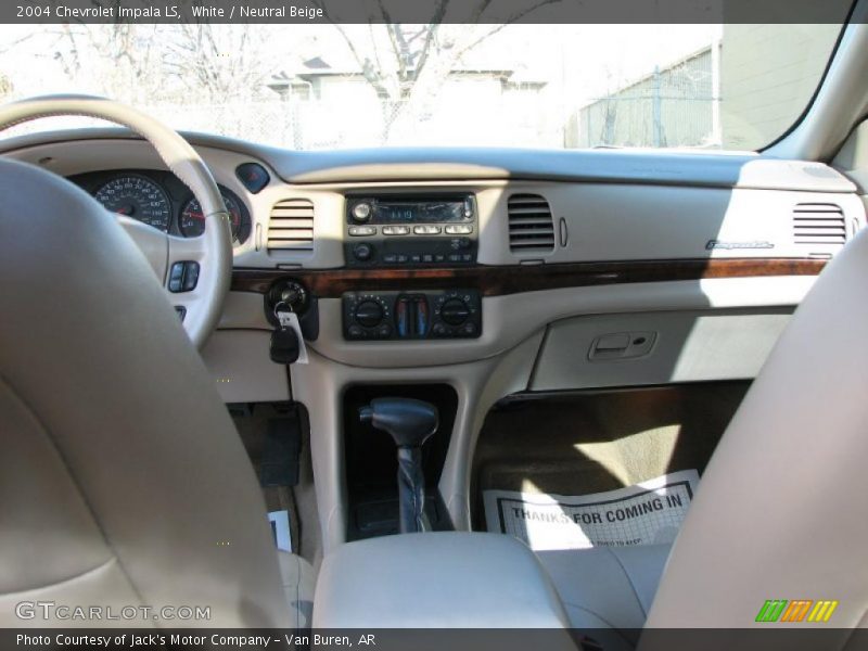 White / Neutral Beige 2004 Chevrolet Impala LS