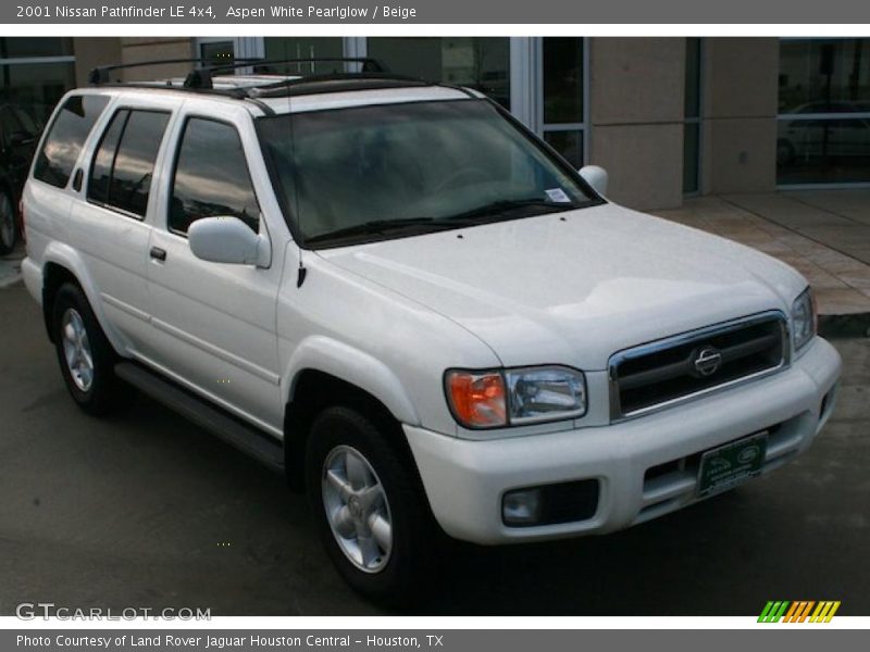 Aspen White Pearlglow / Beige 2001 Nissan Pathfinder LE 4x4