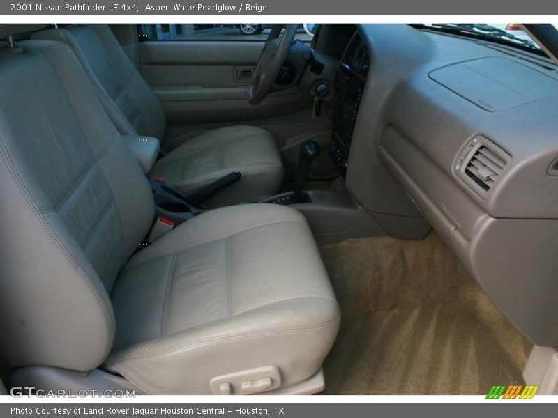 Aspen White Pearlglow / Beige 2001 Nissan Pathfinder LE 4x4