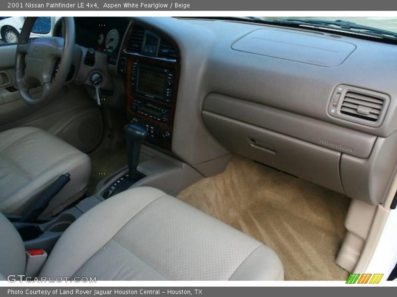 Aspen White Pearlglow / Beige 2001 Nissan Pathfinder LE 4x4