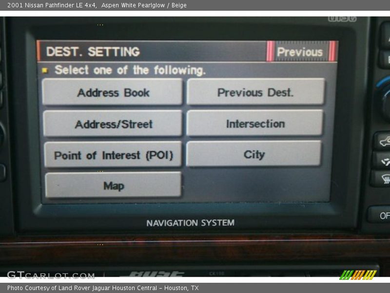 Aspen White Pearlglow / Beige 2001 Nissan Pathfinder LE 4x4