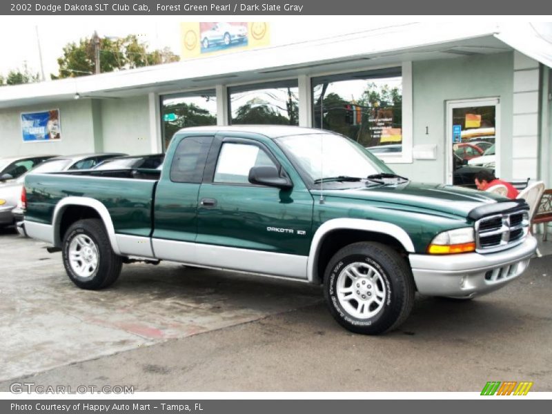 Forest Green Pearl / Dark Slate Gray 2002 Dodge Dakota SLT Club Cab