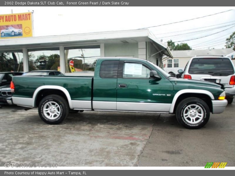Forest Green Pearl / Dark Slate Gray 2002 Dodge Dakota SLT Club Cab