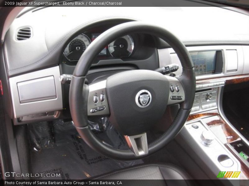 Ebony Black / Charcoal/Charcoal 2009 Jaguar XF Supercharged