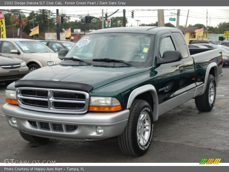 Forest Green Pearl / Dark Slate Gray 2002 Dodge Dakota SLT Club Cab