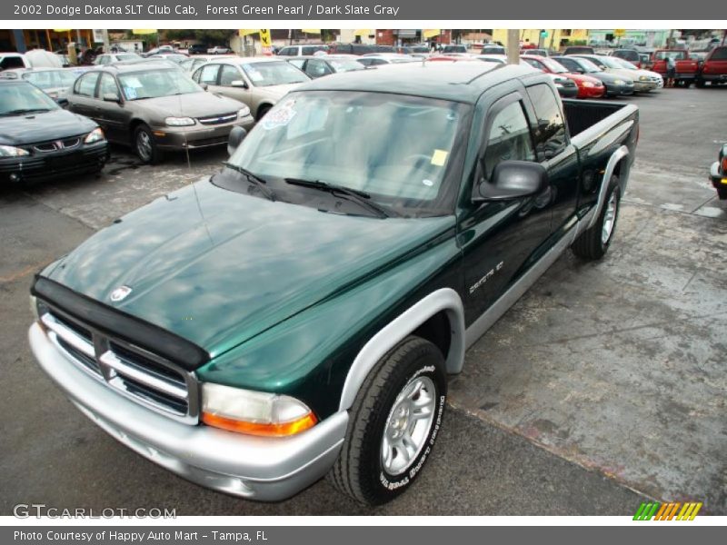 Forest Green Pearl / Dark Slate Gray 2002 Dodge Dakota SLT Club Cab