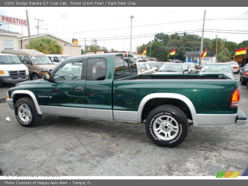 Forest Green Pearl / Dark Slate Gray 2002 Dodge Dakota SLT Club Cab