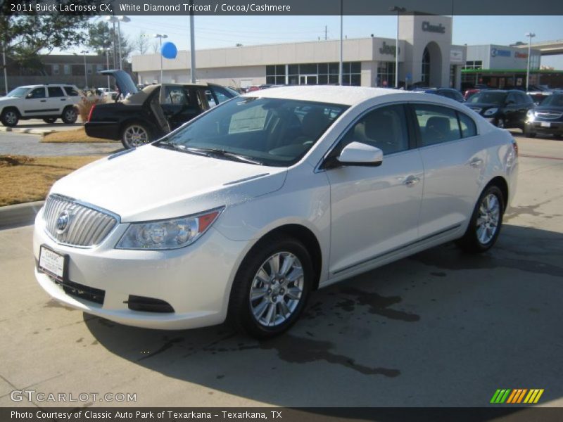 White Diamond Tricoat / Cocoa/Cashmere 2011 Buick LaCrosse CX