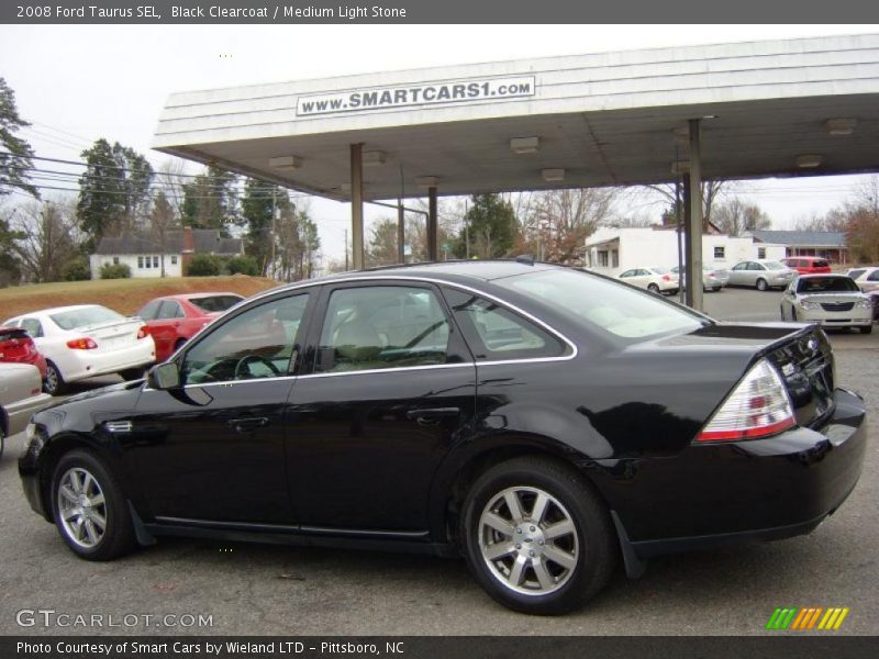 Black Clearcoat / Medium Light Stone 2008 Ford Taurus SEL