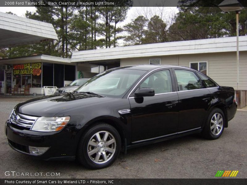 Black Clearcoat / Medium Light Stone 2008 Ford Taurus SEL