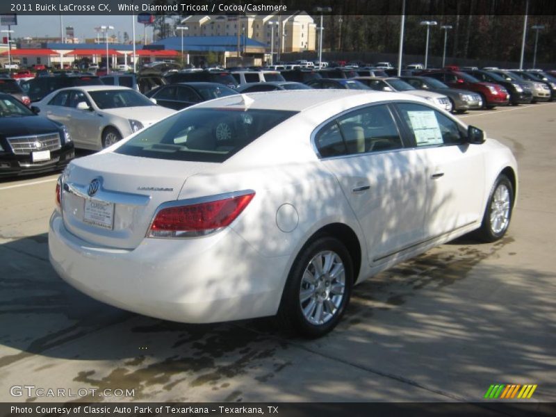 White Diamond Tricoat / Cocoa/Cashmere 2011 Buick LaCrosse CX