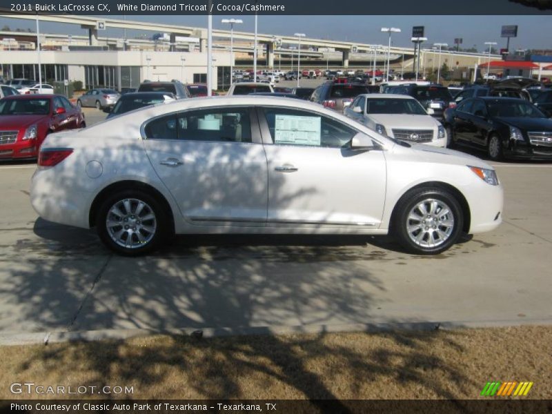 White Diamond Tricoat / Cocoa/Cashmere 2011 Buick LaCrosse CX