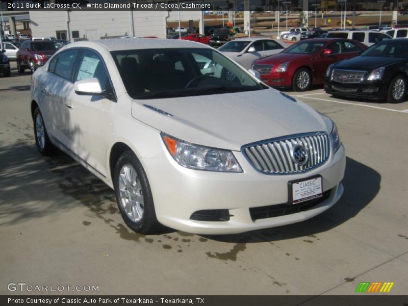 White Diamond Tricoat / Cocoa/Cashmere 2011 Buick LaCrosse CX