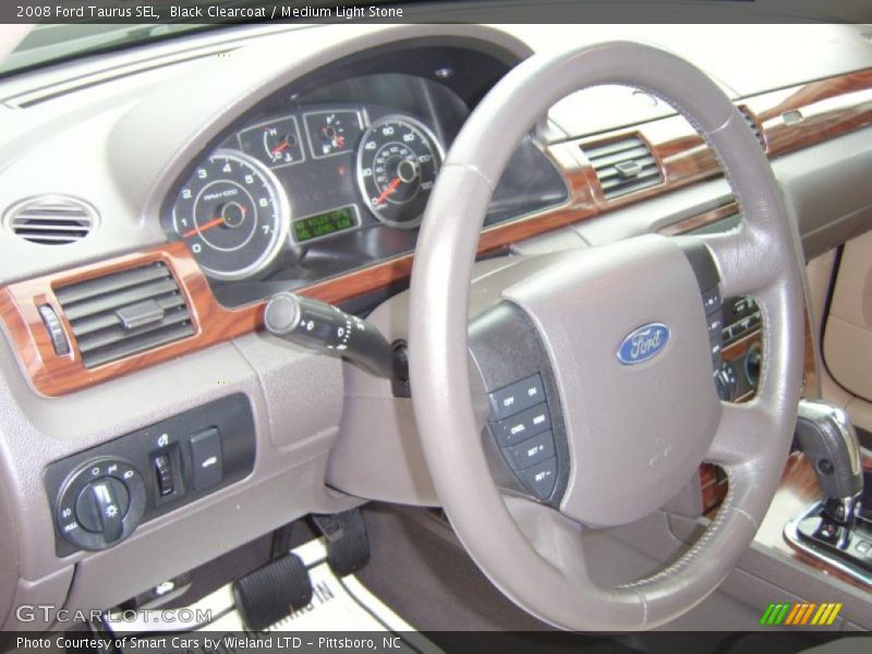 Black Clearcoat / Medium Light Stone 2008 Ford Taurus SEL