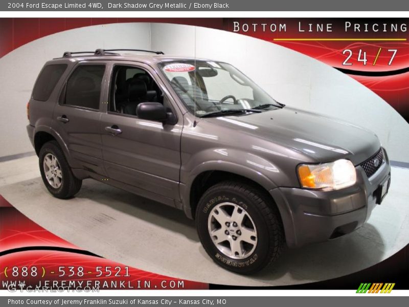 Dark Shadow Grey Metallic / Ebony Black 2004 Ford Escape Limited 4WD