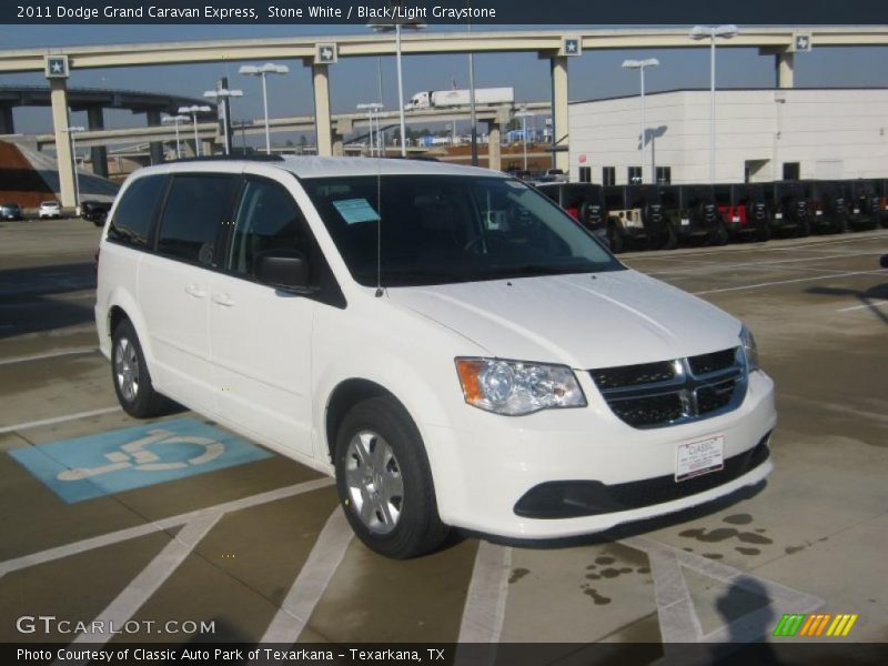 Stone White / Black/Light Graystone 2011 Dodge Grand Caravan Express
