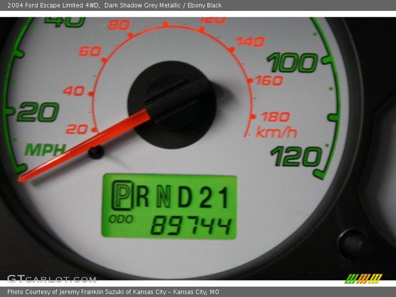 Dark Shadow Grey Metallic / Ebony Black 2004 Ford Escape Limited 4WD