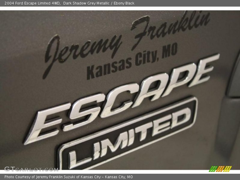 Dark Shadow Grey Metallic / Ebony Black 2004 Ford Escape Limited 4WD
