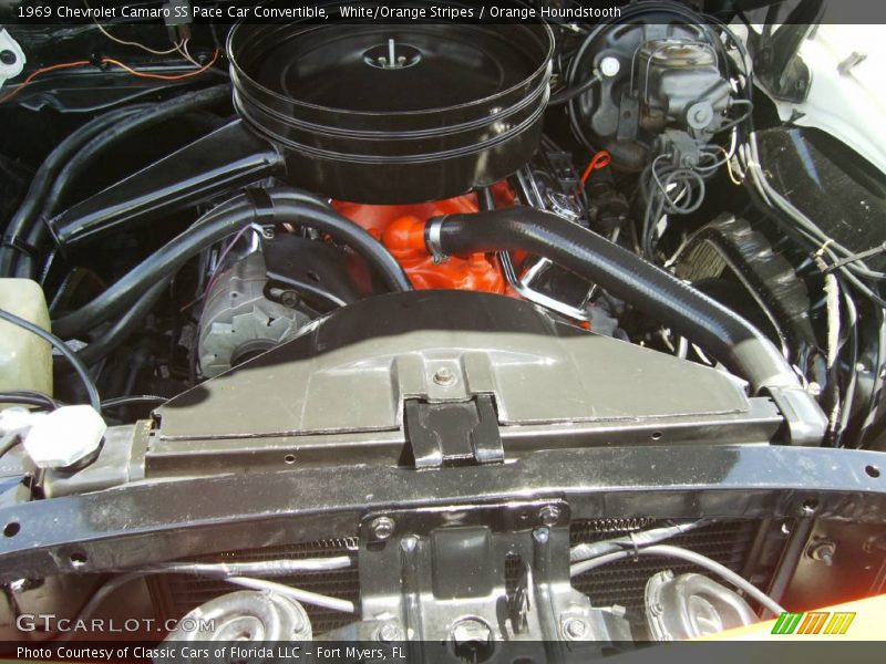 White/Orange Stripes / Orange Houndstooth 1969 Chevrolet Camaro SS Pace Car Convertible