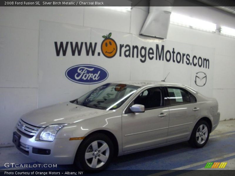 Silver Birch Metallic / Charcoal Black 2008 Ford Fusion SE