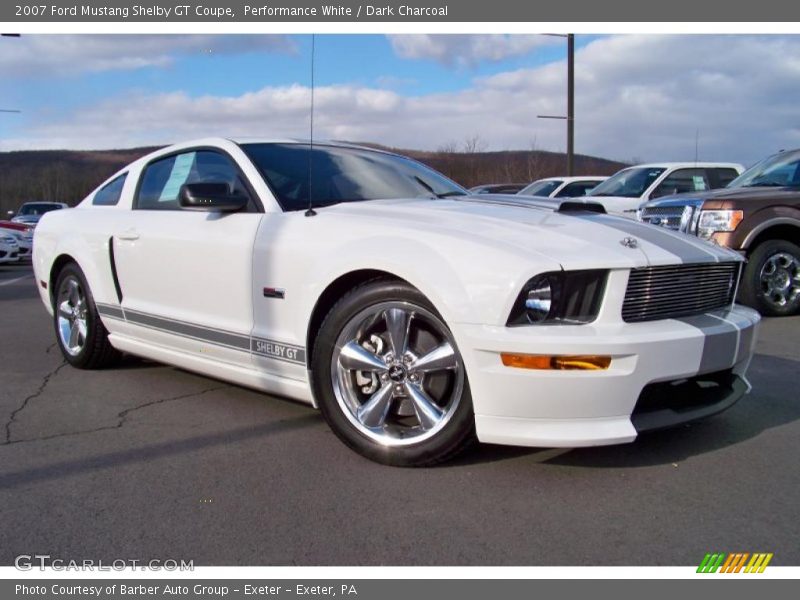 Performance White / Dark Charcoal 2007 Ford Mustang Shelby GT Coupe