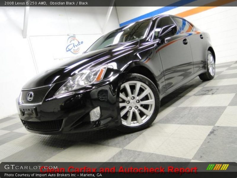 Obsidian Black / Black 2008 Lexus IS 250 AWD