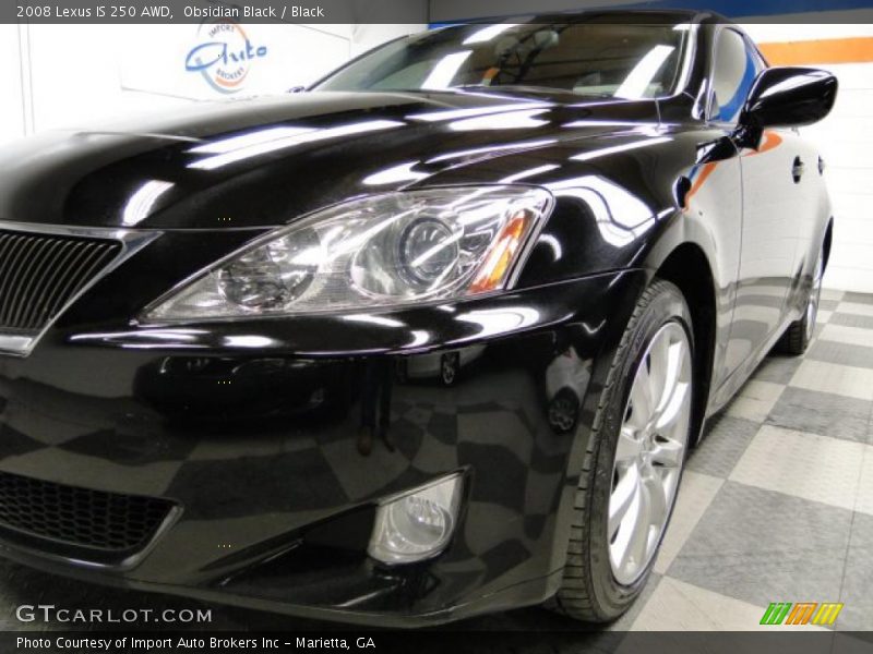 Obsidian Black / Black 2008 Lexus IS 250 AWD