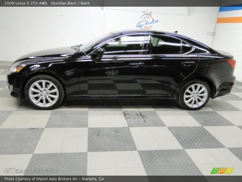 Obsidian Black / Black 2008 Lexus IS 250 AWD