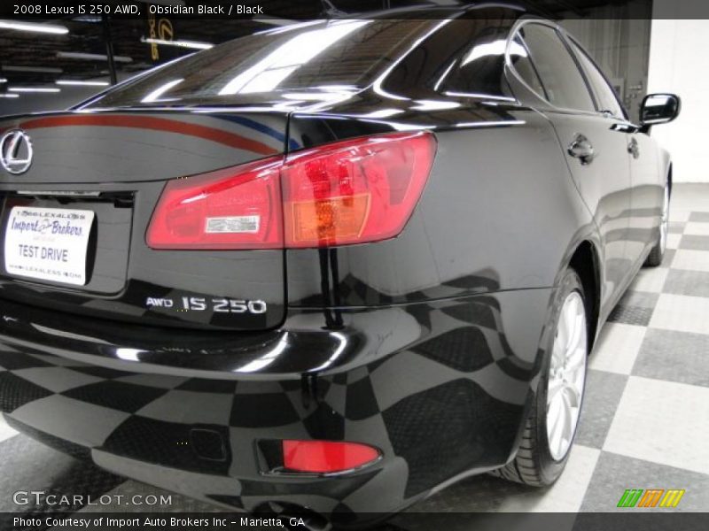 Obsidian Black / Black 2008 Lexus IS 250 AWD