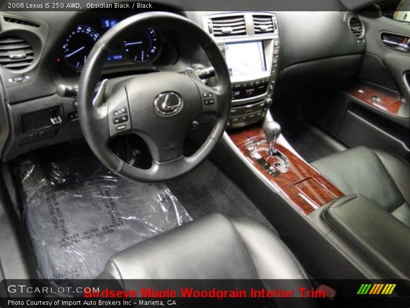 Obsidian Black / Black 2008 Lexus IS 250 AWD