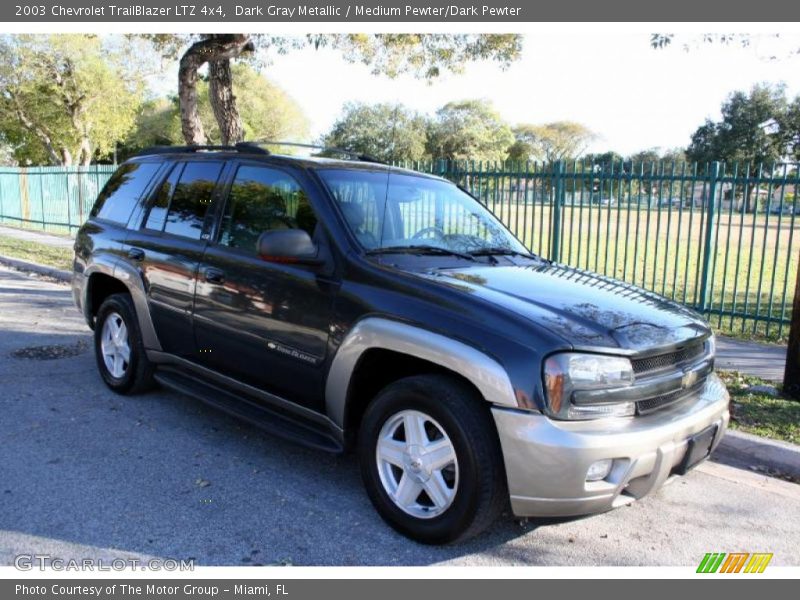 Dark Gray Metallic / Medium Pewter/Dark Pewter 2003 Chevrolet TrailBlazer LTZ 4x4
