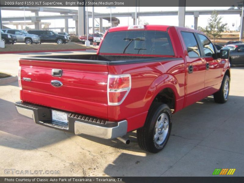 Bright Red / Stone/Medium Stone 2009 Ford F150 XLT SuperCrew