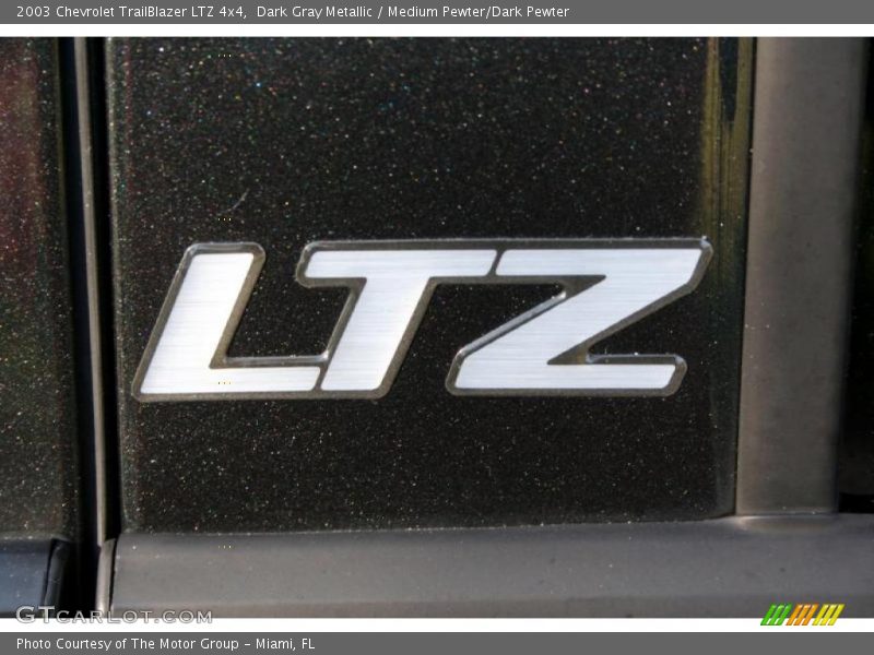 Dark Gray Metallic / Medium Pewter/Dark Pewter 2003 Chevrolet TrailBlazer LTZ 4x4