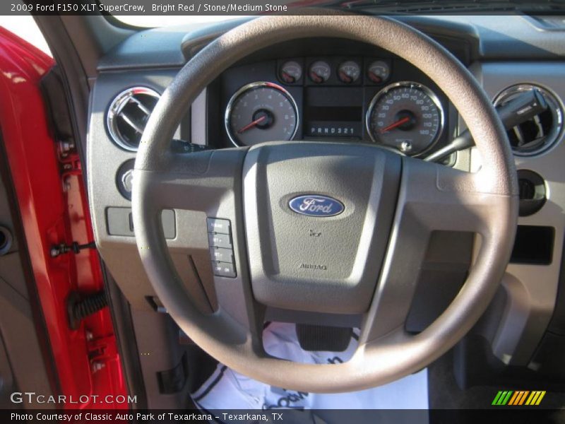 Bright Red / Stone/Medium Stone 2009 Ford F150 XLT SuperCrew