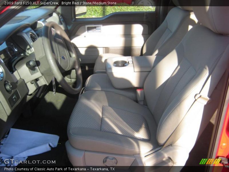 Bright Red / Stone/Medium Stone 2009 Ford F150 XLT SuperCrew