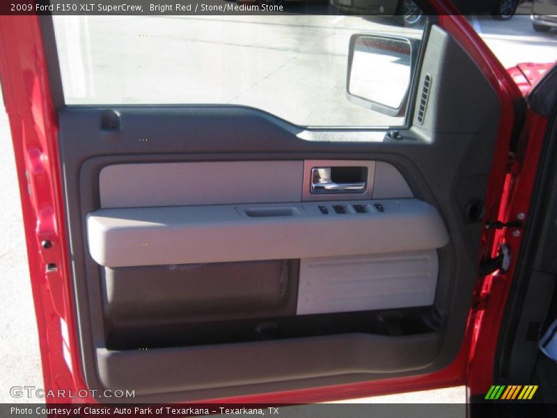Bright Red / Stone/Medium Stone 2009 Ford F150 XLT SuperCrew