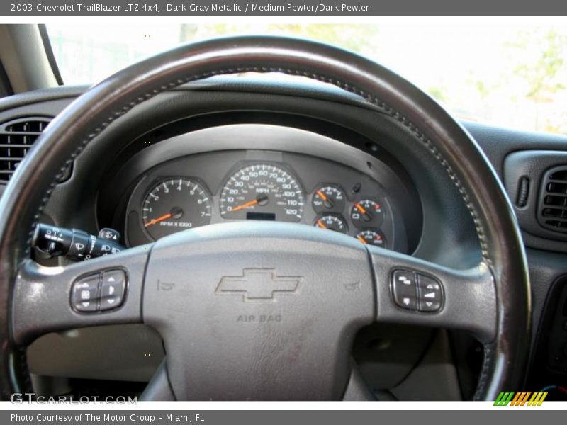 Dark Gray Metallic / Medium Pewter/Dark Pewter 2003 Chevrolet TrailBlazer LTZ 4x4