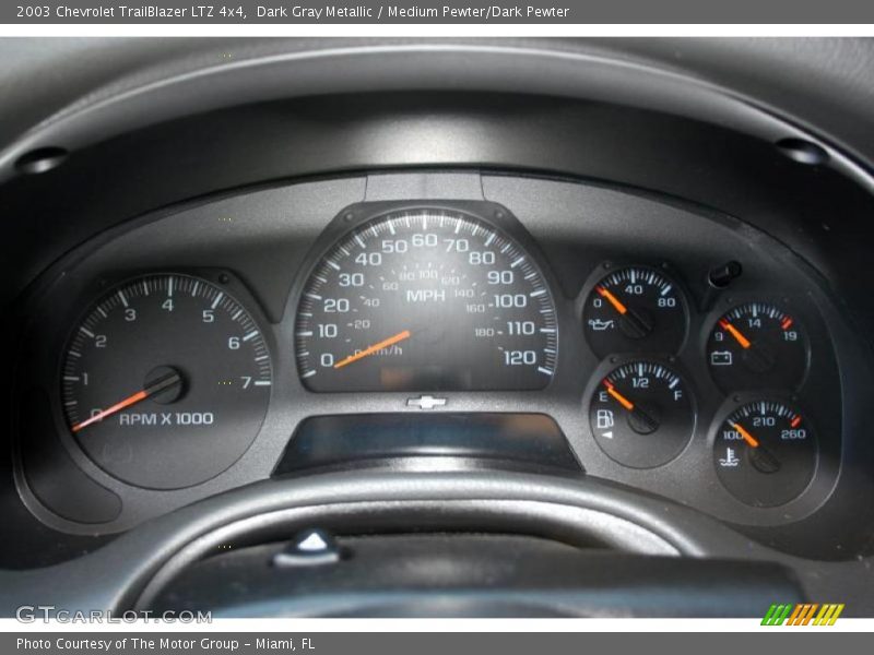 Dark Gray Metallic / Medium Pewter/Dark Pewter 2003 Chevrolet TrailBlazer LTZ 4x4