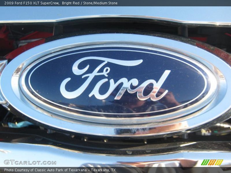 Bright Red / Stone/Medium Stone 2009 Ford F150 XLT SuperCrew