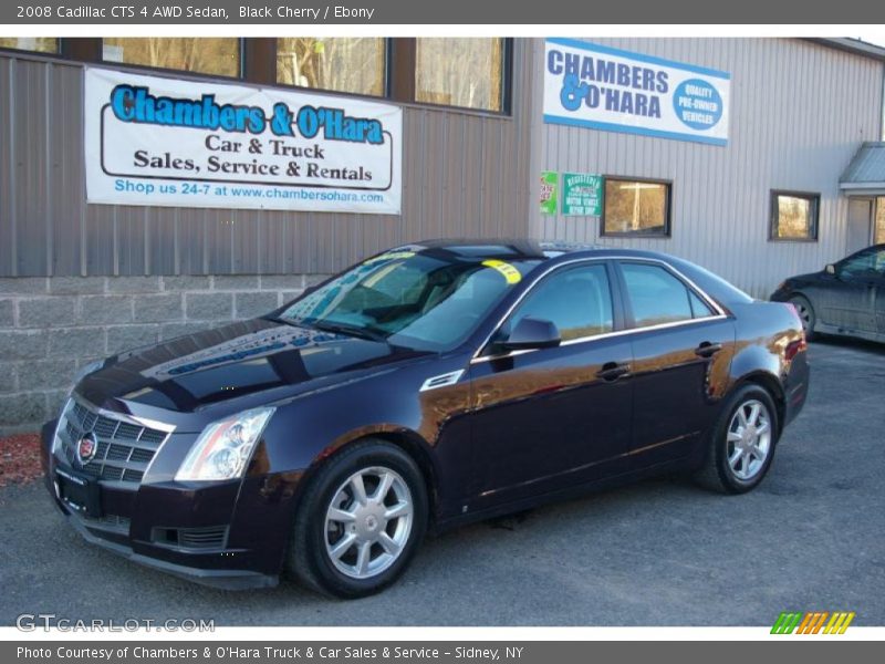 Black Cherry / Ebony 2008 Cadillac CTS 4 AWD Sedan