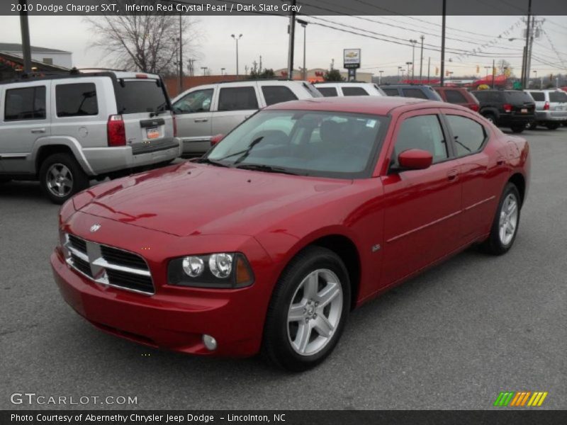 Inferno Red Crystal Pearl / Dark Slate Gray 2010 Dodge Charger SXT