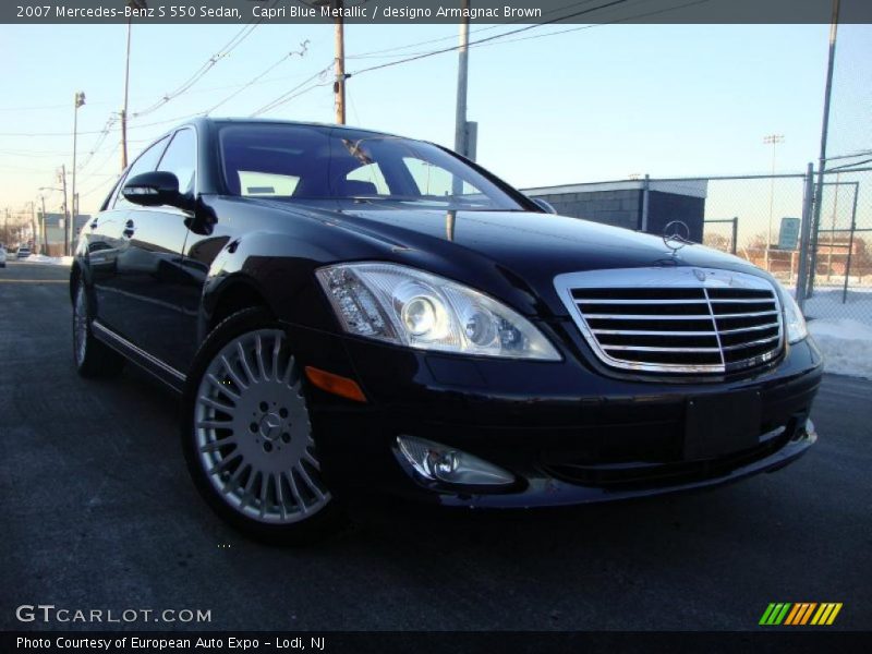 Capri Blue Metallic / designo Armagnac Brown 2007 Mercedes-Benz S 550 Sedan