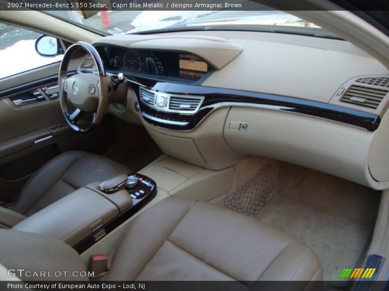 Capri Blue Metallic / designo Armagnac Brown 2007 Mercedes-Benz S 550 Sedan