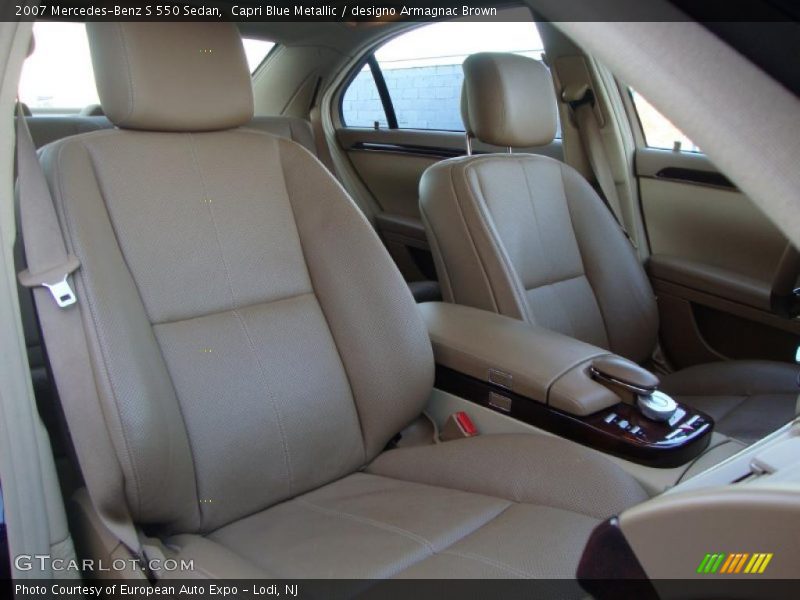 Capri Blue Metallic / designo Armagnac Brown 2007 Mercedes-Benz S 550 Sedan