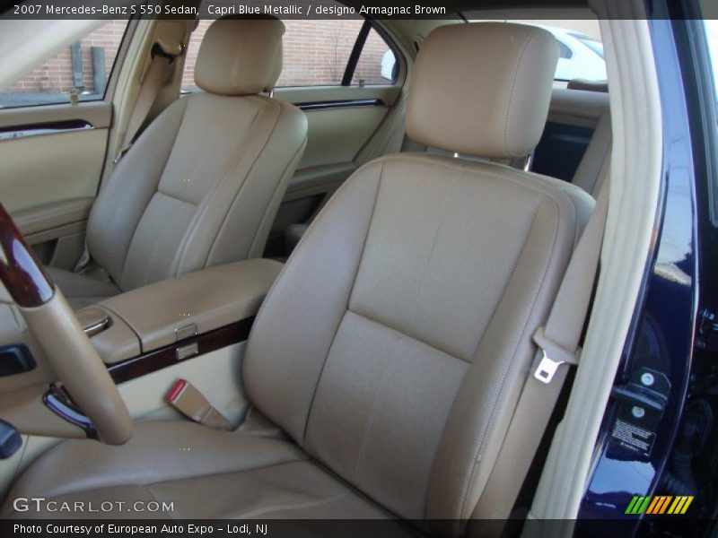 Capri Blue Metallic / designo Armagnac Brown 2007 Mercedes-Benz S 550 Sedan