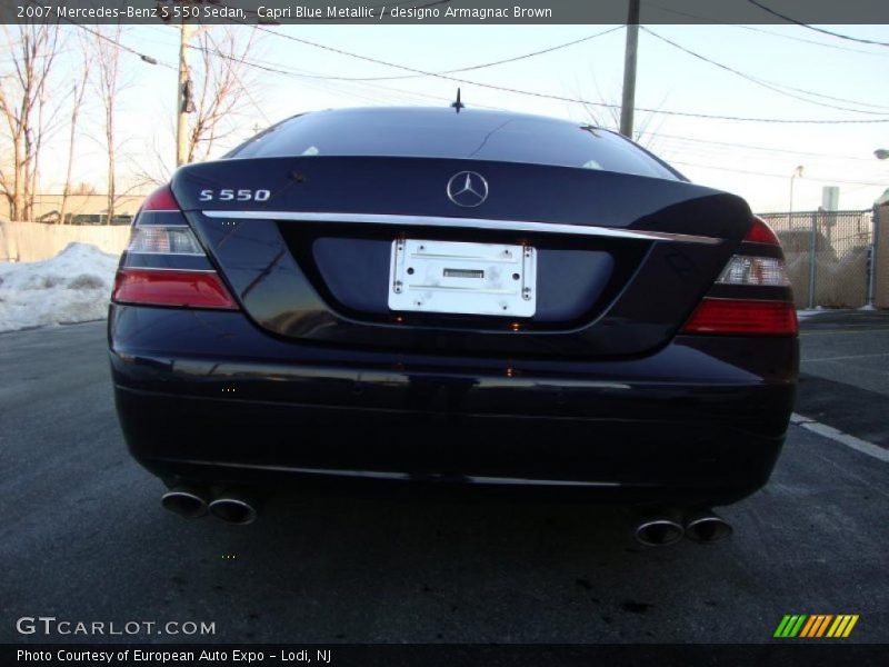 Capri Blue Metallic / designo Armagnac Brown 2007 Mercedes-Benz S 550 Sedan