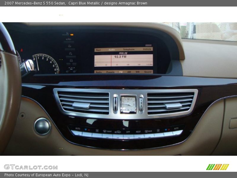Capri Blue Metallic / designo Armagnac Brown 2007 Mercedes-Benz S 550 Sedan