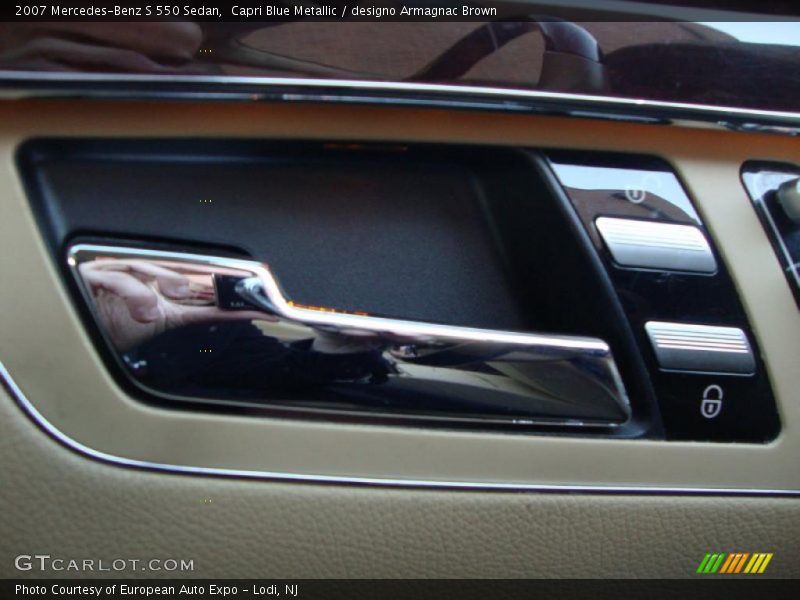 Capri Blue Metallic / designo Armagnac Brown 2007 Mercedes-Benz S 550 Sedan