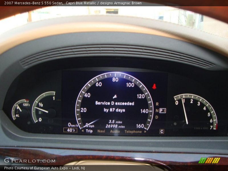 Capri Blue Metallic / designo Armagnac Brown 2007 Mercedes-Benz S 550 Sedan