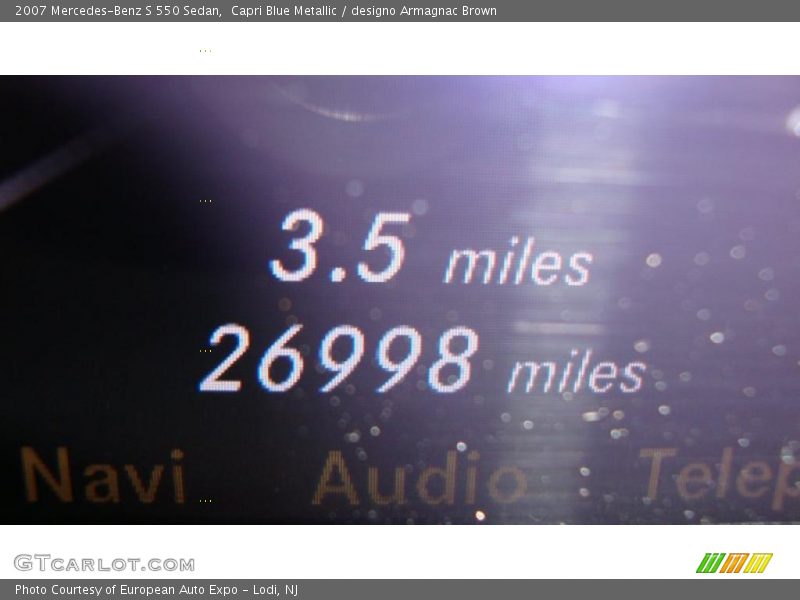 Capri Blue Metallic / designo Armagnac Brown 2007 Mercedes-Benz S 550 Sedan